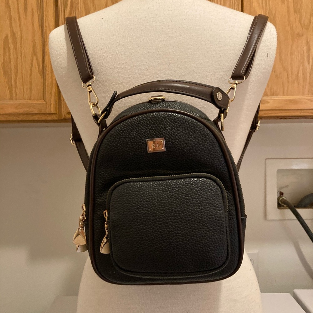 Ralph Lauren Vintage Leather Backpack Purse